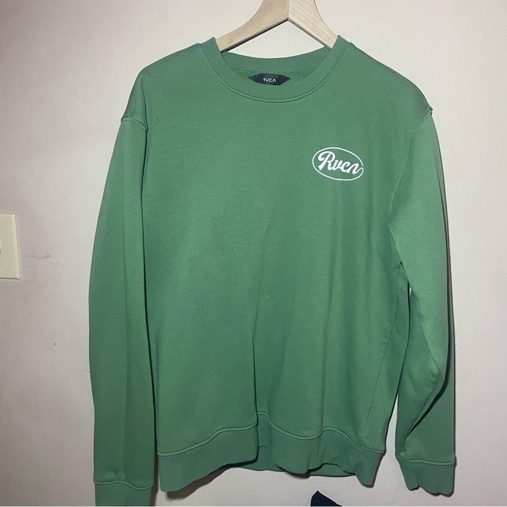 RVCA Men's Classic Green Crewneck Sweatshirt